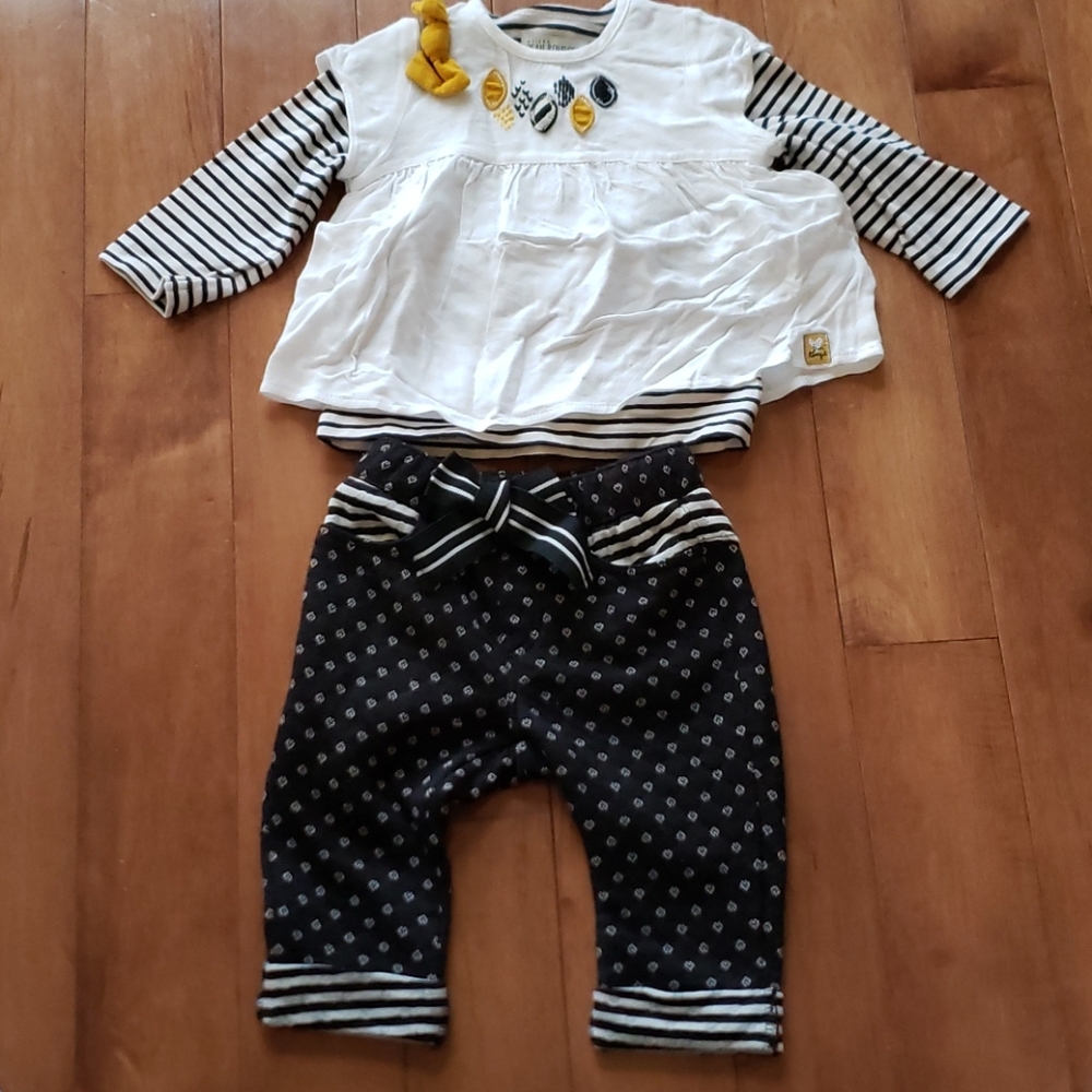 French Jean Bourget Girls Outfit, 6mths and 4yrs